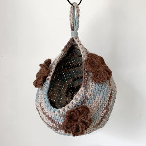 Neutral Slate Camo Floral Crochet Critter Pod