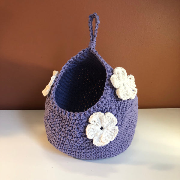 Lavender Floral Crochet Critter Pod