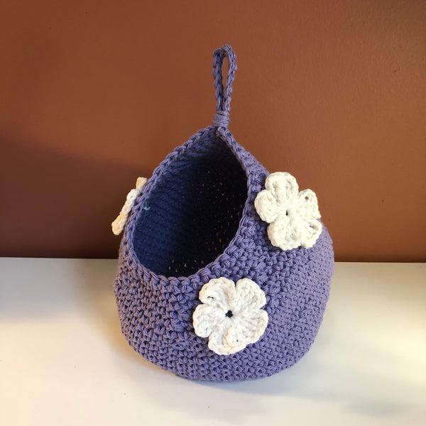 Lavender Floral Crochet Critter Pod