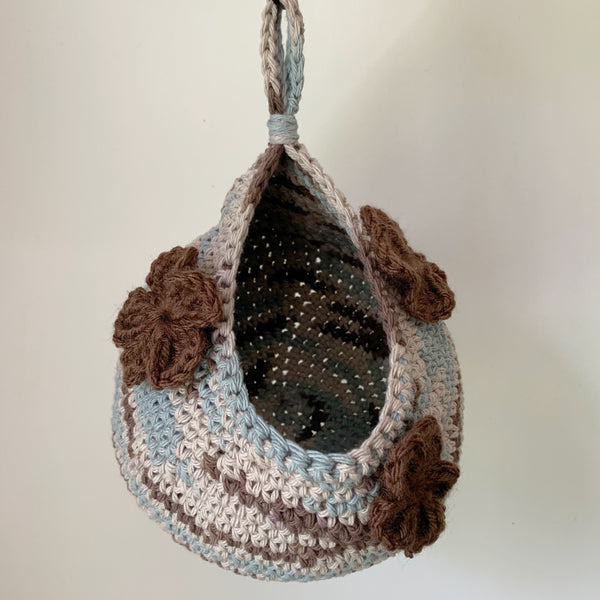 Neutral Slate Camo Floral Crochet Critter Pod