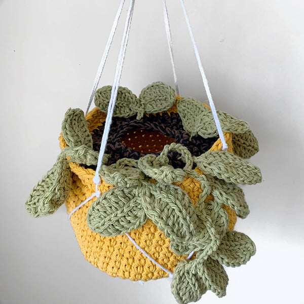 Hanging Plant Crochet Critter Pod