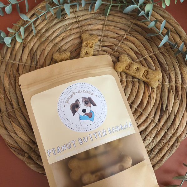 Natural Peanut Butter Banana Dog Treats