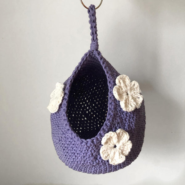 Lavender Floral Crochet Critter Pod