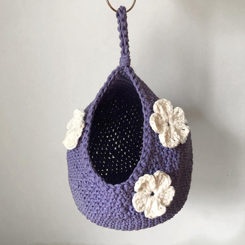 Lavender Floral Crochet Critter Pod